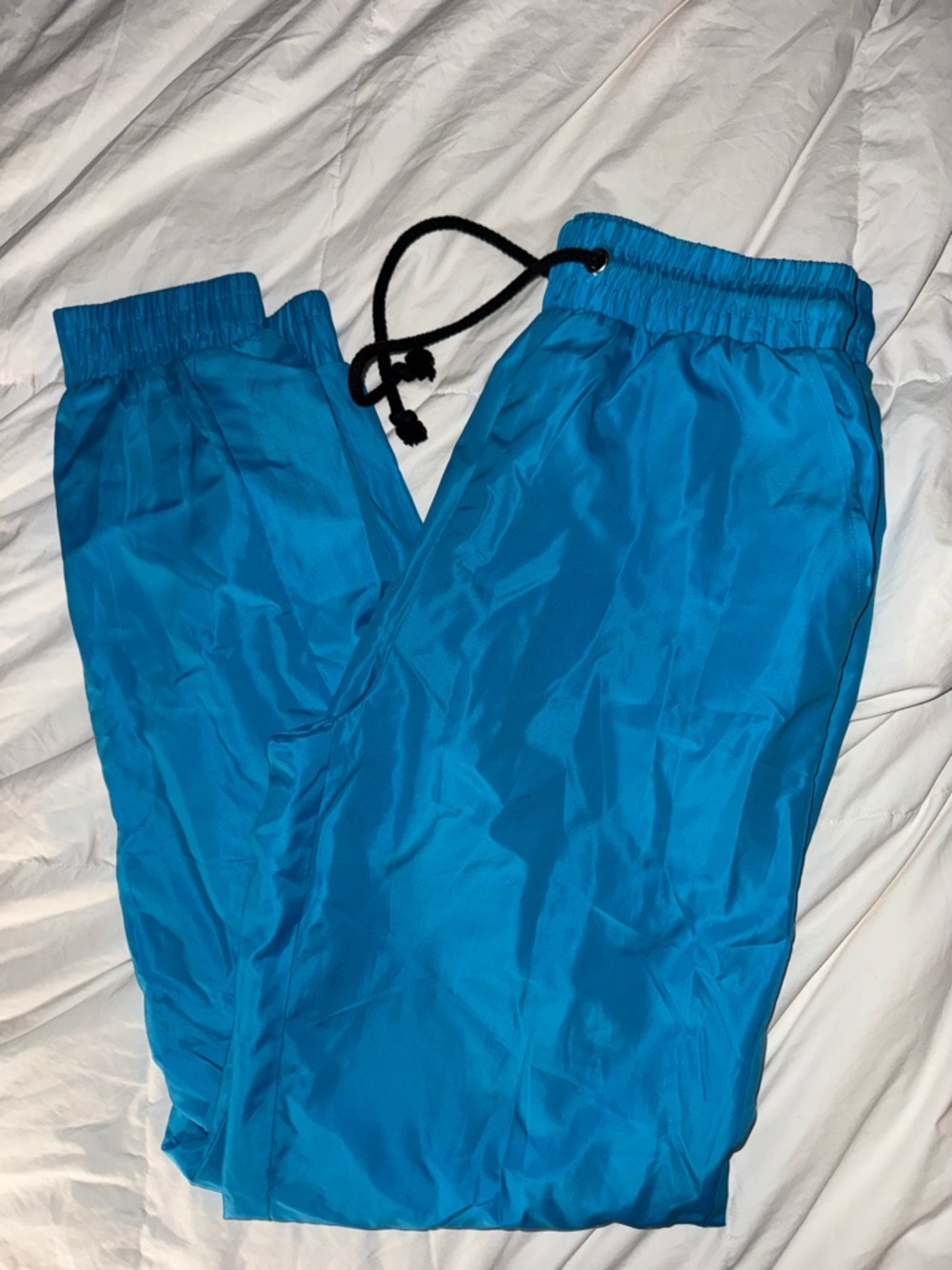 Revamped Teal Blue Athletic Drawstring Pants